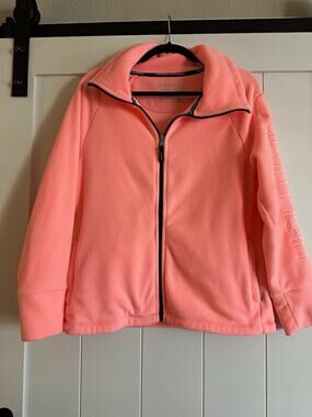 Calvin Klein Performance Women’s M Peach Pink Full Zip Fleece Track Jacket